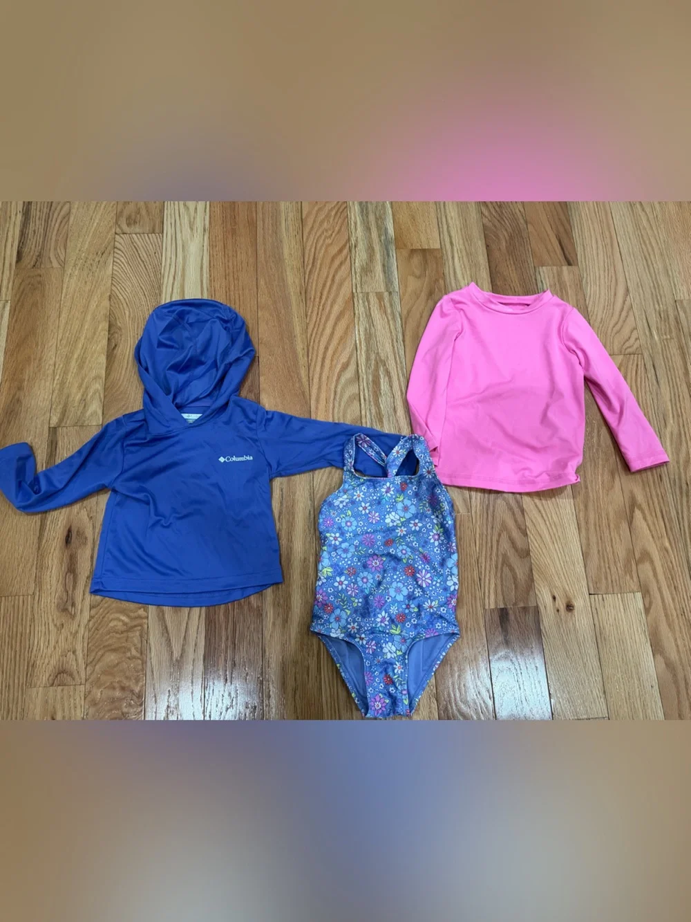 Girls Columbia Hooded Rash Guard /Jumping Beans Swimsuit/ Cat & Jack Rash Guard